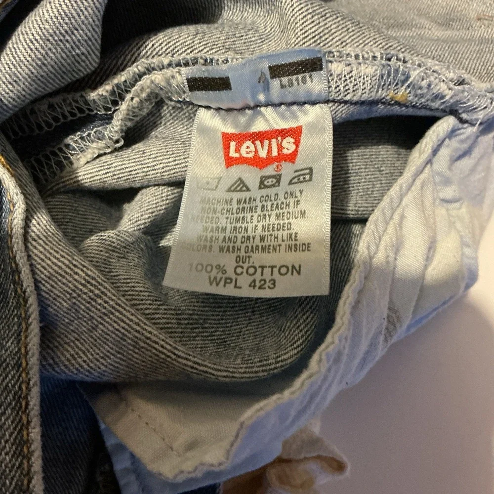 Levis 501 Straight Leg Stone Wash Button Fly Jeans 34x34 07/09‎ See Label Photos